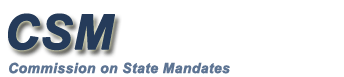 Welcome to the Commission on State Mandates